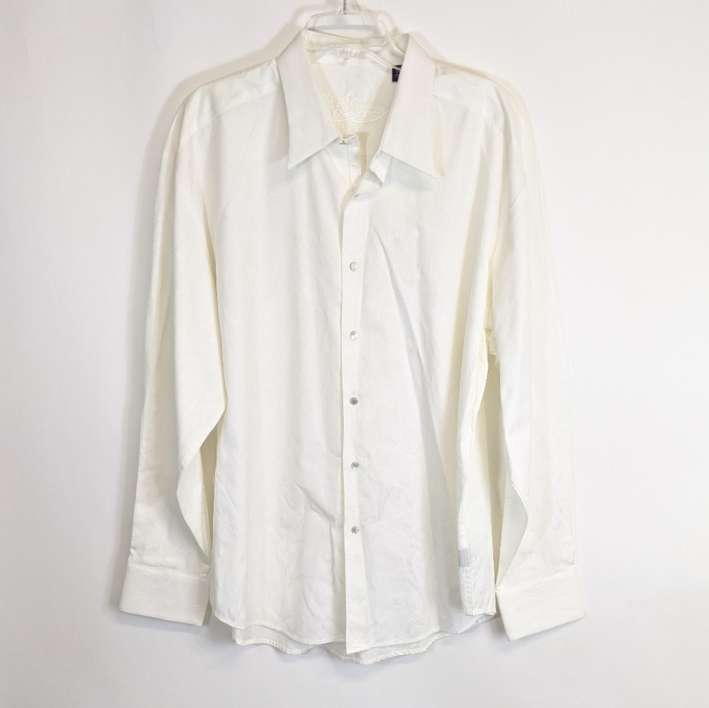 Robert Graham embroidered embossed floral shirt